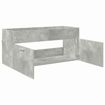 Wastafelkast met opslag met de deur Beton Grijs Bewerkt hout 5