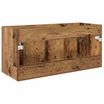 Wastafelkast met opslag met de deur Oudhout Bewerkt hout 8