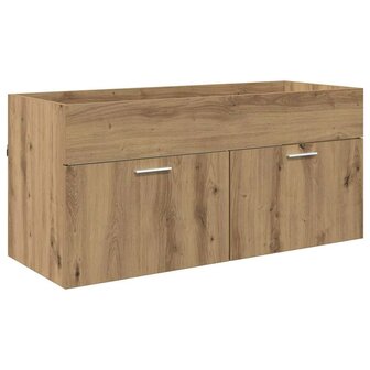 Wastafelkast met opslag met de deur Artisan Eiken Bewerkt hout 2