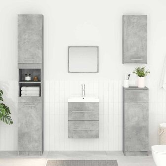 Wastafelkast Beton Grijs 38,5 x 41 x 48 cm Bewerkt hout 1