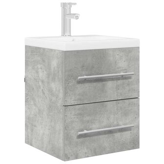 Wastafelkast Beton Grijs 38,5 x 41 x 48 cm Bewerkt hout 3