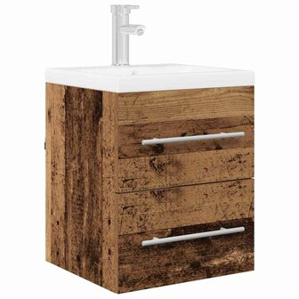 Wastafelkast met lade Oud Hout 38,5 x 41 x 48 cm Bewerkt hout 3