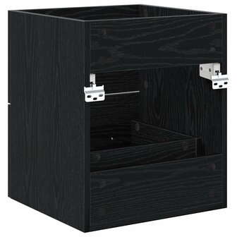 Wastafelkast Zwart Eiken 38,5 x 41 x 48 cm Bewerkt hout 8