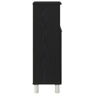 Badkamerkast Zwart Eiken 30 x 30 x 95 cm Bewerkt hout 8