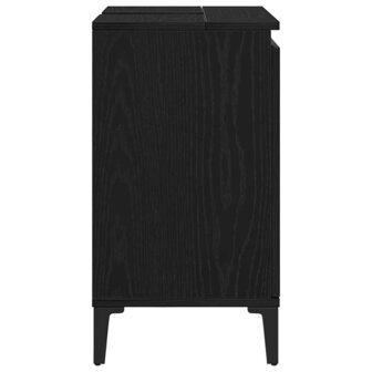 Badkamerkast Zwart Eiken 58 x 33 x 60 cm Bewerkt hout 8
