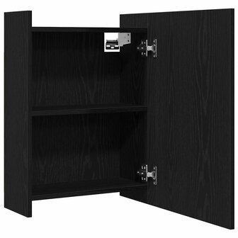 Badkamer spiegelkast met plank Zwart Eiken 62,5 x 20,5 x 64 cm 5