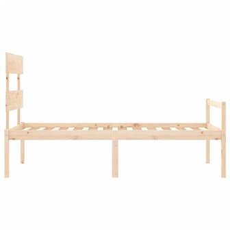 Seniorenbed met hoofdbord massief hout 7