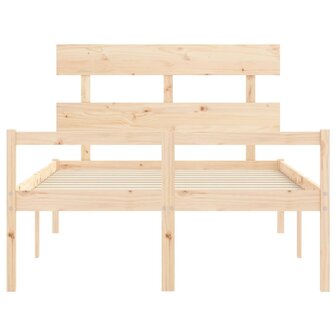 Seniorenbed met hoofdbord massief hout 120x200 cm 6