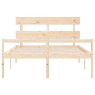 Seniorenbed met hoofdbord massief hout 160x200 cm 6