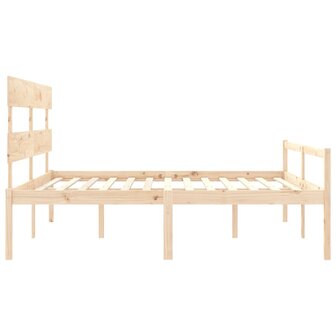 Seniorenbed met hoofdbord massief hout 200x200 cm 7