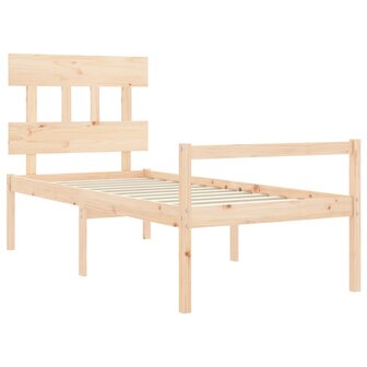 Seniorenbed met hoofdbord massief hout 5
