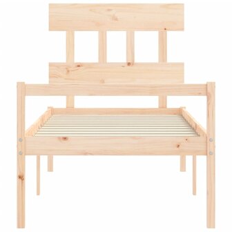 Seniorenbed met hoofdbord massief hout 6