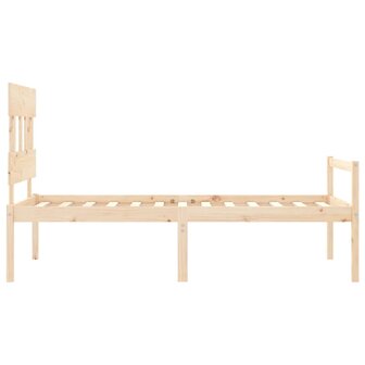 Seniorenbed met hoofdbord massief hout 7