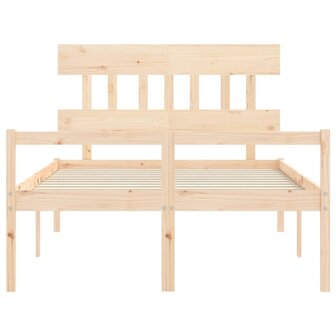 Seniorenbed met hoofdbord massief hout 120x200 cm 6