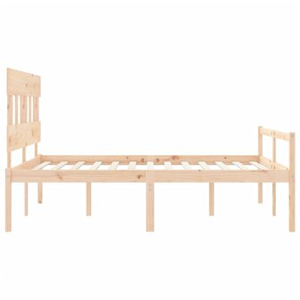 Seniorenbed met hoofdbord massief hout 160x200 cm 7