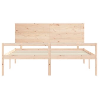 Seniorenbed met hoofdbord massief hout 6