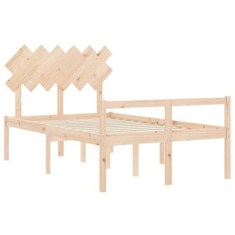 Seniorenbed met hoofdbord massief hout 5