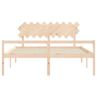 Seniorenbed met hoofdbord massief hout 6