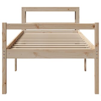 Seniorenbed met hoofdbord massief grenenhout 75x190 cm 4
