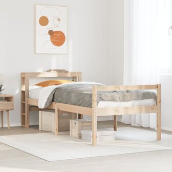 Seniorenbed met hoofdbord massief grenenhout 90x190 cm 1