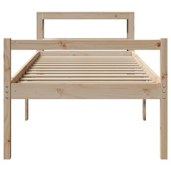 Seniorenbed met hoofdbord massief grenenhout 90x190 cm 4
