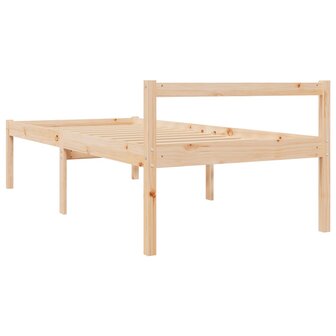 Seniorenbed massief grenenhout wit 75x190 cm 5