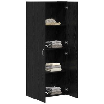 Kantoorkast Zwart Eiken 70 x 32 x 77.5 cm Bewerkt hout 3