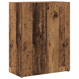Kantoorkast Zwart Eiken 70 x 32 x 77.5 cm Bewerkt hout 2