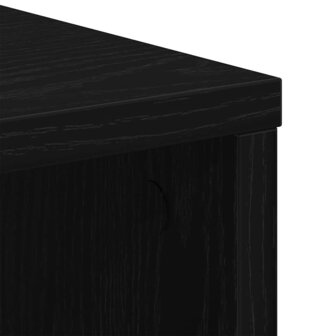 Opbergkast met wiel Zwart Eiken 60 x 35 x 75 cm Bewerkt hout 8