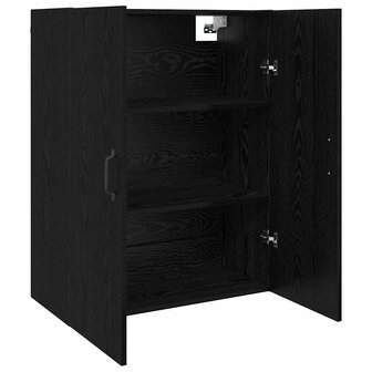 Opbergkast Wandgemonteerd Zwart Eiken 69,5 x 34 x 90 cm 5