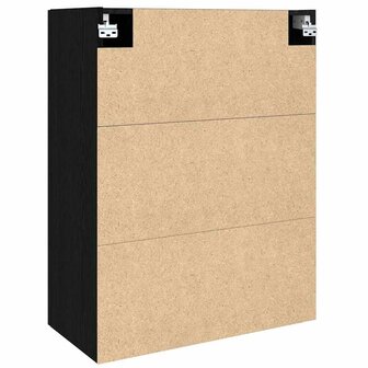 Opbergkast Wandgemonteerd Zwart Eiken 69,5 x 34 x 90 cm 8
