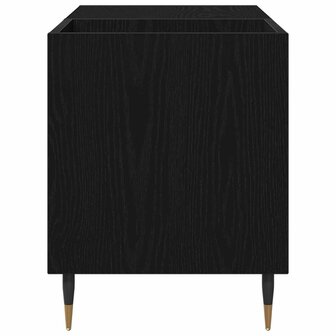 Platenkast met plank Zwart Eiken 85 x 38 x 48 cm Bewerkt hout 7
