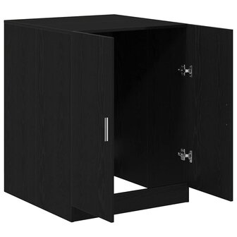 Wasmachinekast met opslag Zwart Eiken 70,5 x 71,5 x 91,5 cm 5