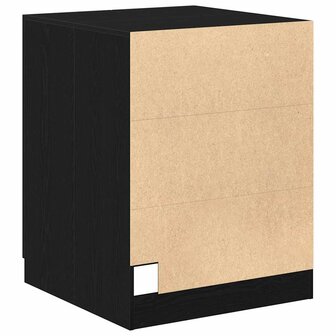 Wasmachinekast met opslag Zwart Eiken 70,5 x 71,5 x 91,5 cm 6