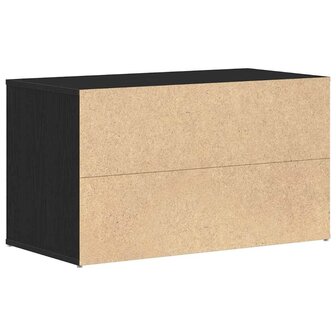 Bank met lade met opslag Zwart 80 x 40 x 45 cm Bewerkt hout 6