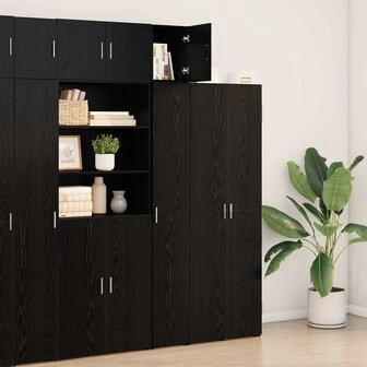 Wandkast Zwart Eiken 30 x 42,5 x 39,5 cm Bewerkt hout 4