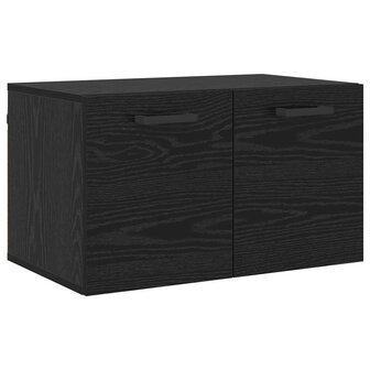Wandkast Zwart Eiken 60 x 36,5 x 35 cm Bewerkt hout 2