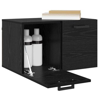 Wandkast Zwart Eiken 60 x 36,5 x 35 cm Bewerkt hout 3