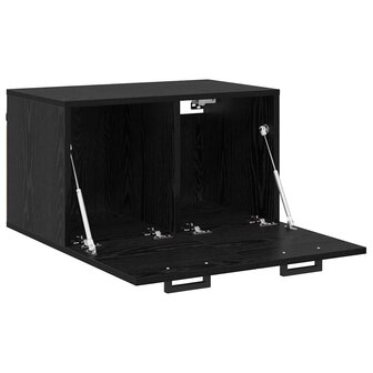 Wandkast Zwart Eiken 60 x 36,5 x 35 cm Bewerkt hout 5