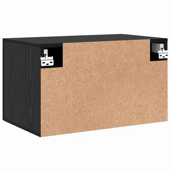 Wandkast Zwart Eiken 60 x 36,5 x 35 cm Bewerkt hout 8