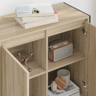 Bijzetkast Sonoma 79 x 36 x 75 cm Bewerkt hout 4
