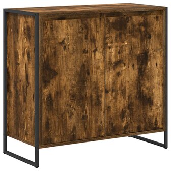 Bijzetkast Rook Eik 79 x 36 x 75 cm Bewerkt hout 2