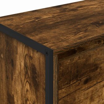 Bijzetkast Rook Eik 79 x 36 x 75 cm Bewerkt hout 9