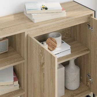 Bijzetkast Sonoma 96.5 x 30 x 75 cm Bewerkt hout 4