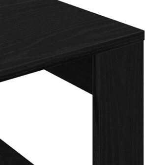 Salontafel Zwart Eiken 50 x 50 x 35 cm Bewerkt hout 8