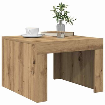 Salontafel Artisan Eiken 50 x 50 x 35 cm Bewerkt hout 3