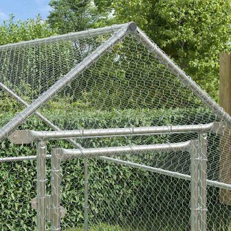 Kippenhok Zilver 200x170x177cm Gegalvaniseerd staal 3