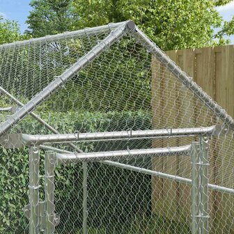 Kippenhok Zilver 400x170x177cm Gegalvaniseerd staal 3