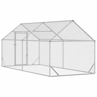 Kippenhok Zilver 400x170x177cm Gegalvaniseerd staal 6