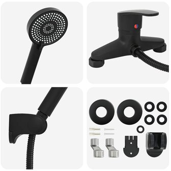 Doucheset Zwart G 1 / 2 inch 6